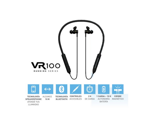 AUDIFONOS INALAMBRICOS VR 100 NECKBAND HK 096-03562 NEGRO