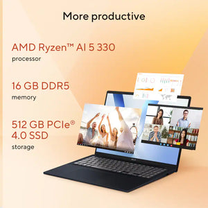 VIVOBOOK M1607K RYZEN AI 5 330 16GB RAM 512GB SSD 16P WIN 11