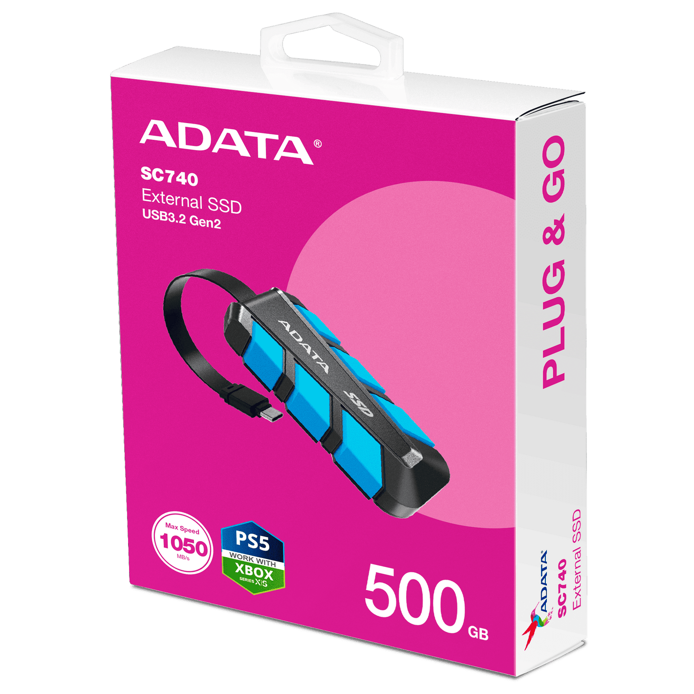 DISCO DURO EXTERNO SC740 SSD USB 3.2 GEN2 500GB