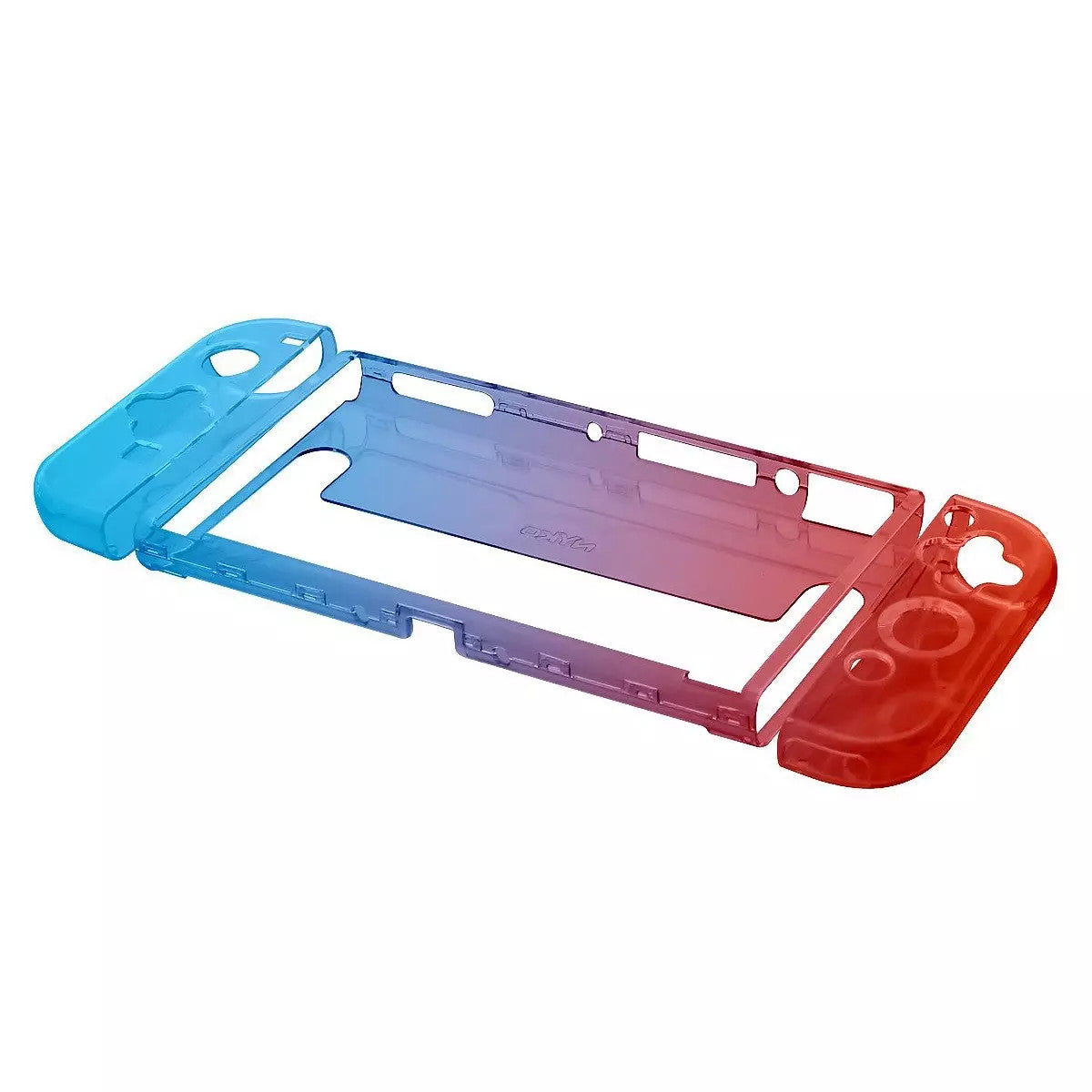 CASE Y VIDIRO TEMPLADO PARA NINTENDO SWITCH OLED AZUL ROJO