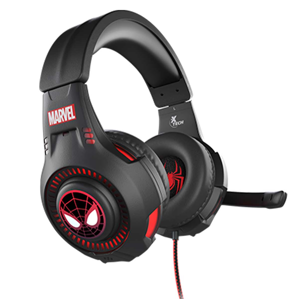 AUDIFONOS GAMING EDICION SPIDER MAN CON LUZ ROJA