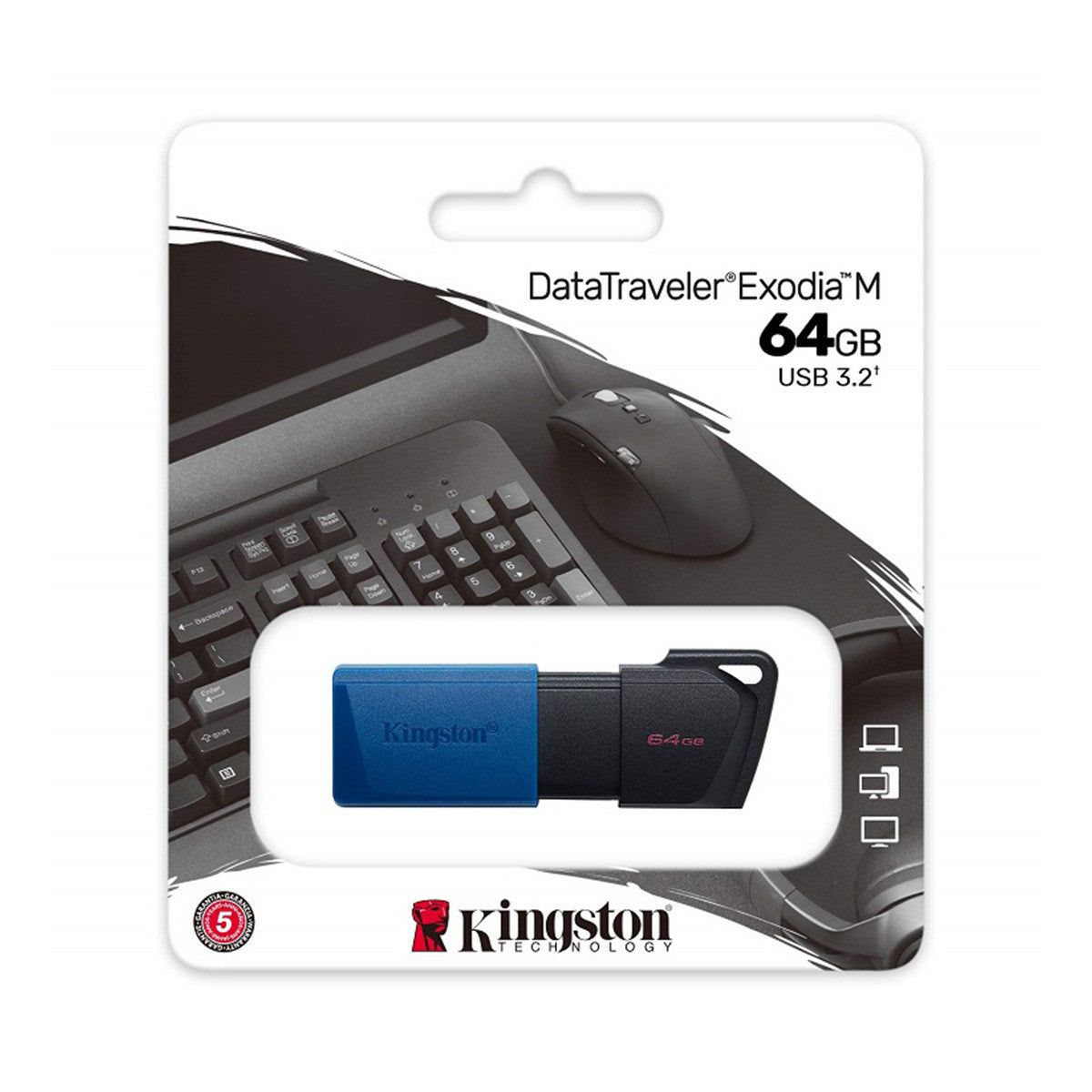 MEMORIA USB DATA TRAVELER EXODIA M DTXM/64GB AZUL