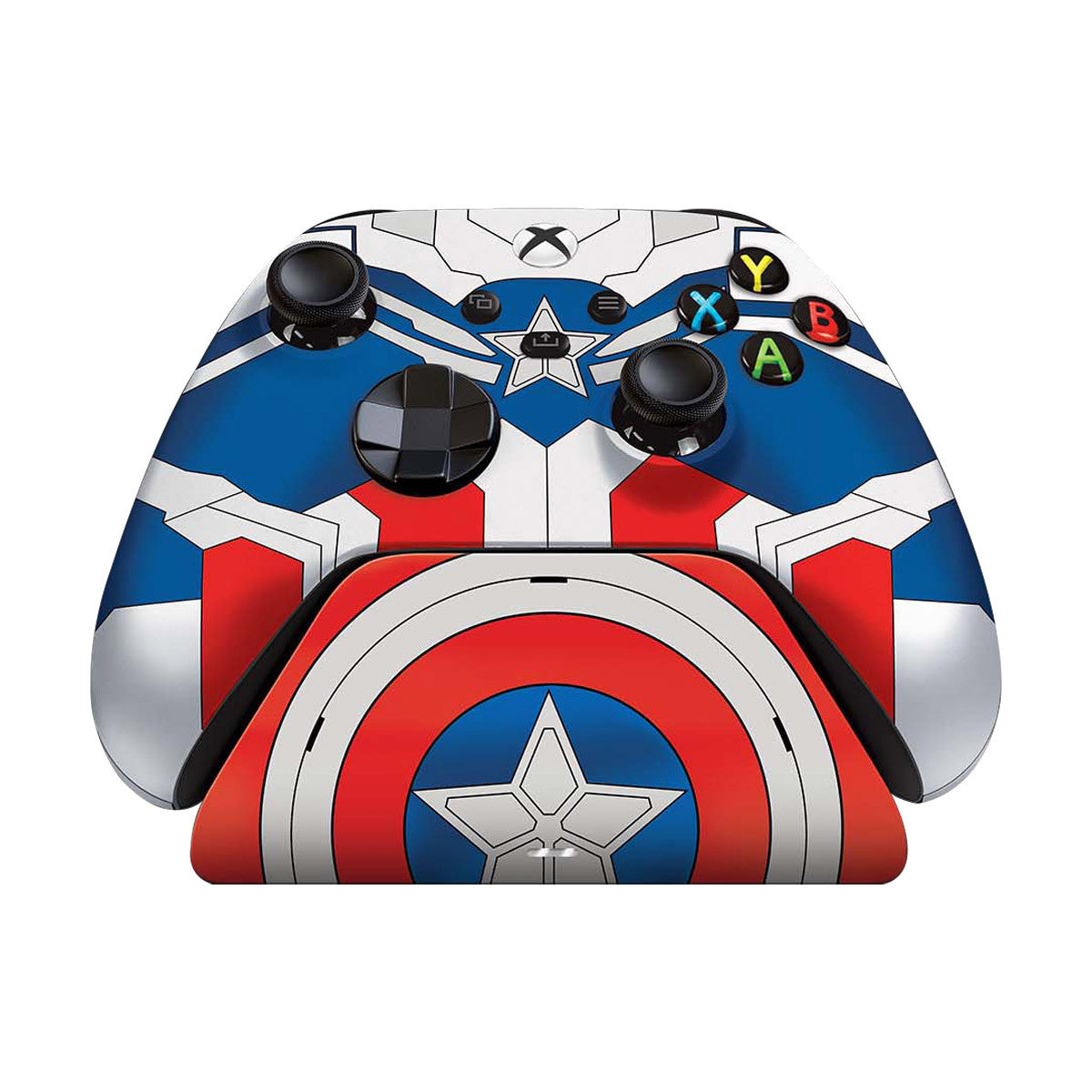 CONTROL PARA XBOX CON BASE DE CARGA CAPTAIN AMERICA