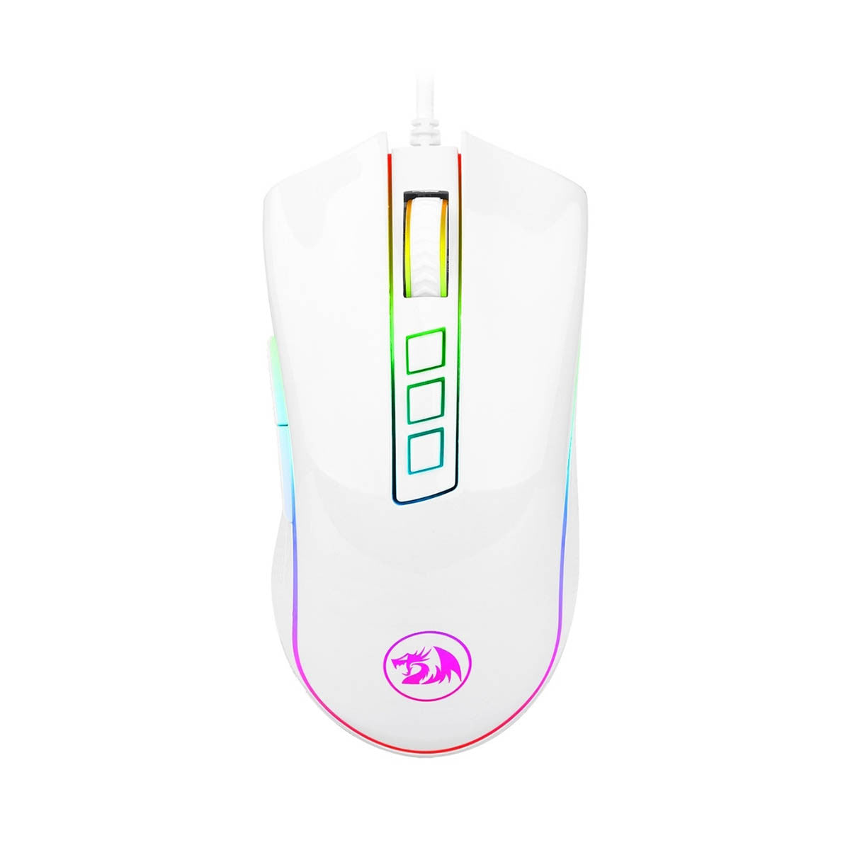 MOUSE GAMING USB COBRA RGB M711 - BLANCO