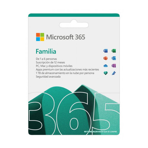 MICROSOFT OFFICE 365 FAMILIA HASTA 6 PERSONAS 12 MESES