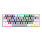 TECLADO GAMING MECANICO INALAMBRICO FIZZ PRO RGB 60% GRIS BLANCO