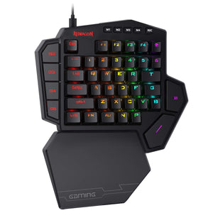 TECLADO DE UNA MANO GAMING MECANICO DITI RGB K585 - NEGRO