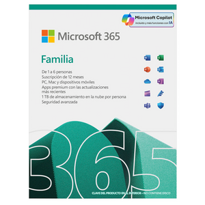 MICROSOFT OFFICE 365 FAMILIA HASTA 6 PERSONAS 12 MESES