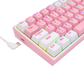 TECLADO GAMING FIZZ PRO USB TIPO C ROSA-BLANCO RGB 60% K616 MECANICO