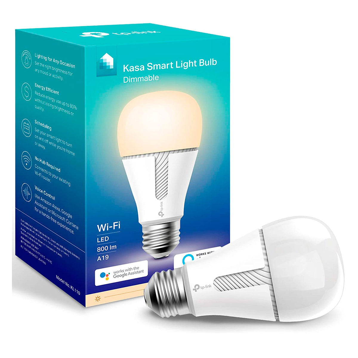 BOMBILLO KASA SMART DIMMABLE WIFI A19 KL110