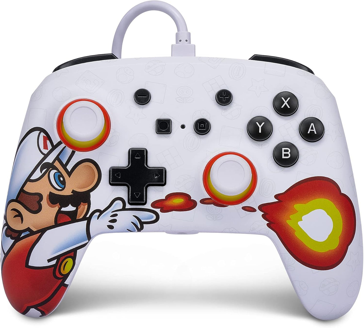 CONTROL ALAMBRICO PARA NINTENDO SWITCH SUPER MARIO FIREBALL