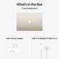 MACBOOK AIR MC6K4LL/A M4 CHIP 24GB RAM 512GB SSD 15.3P, 12MP IOS STARLIGHT