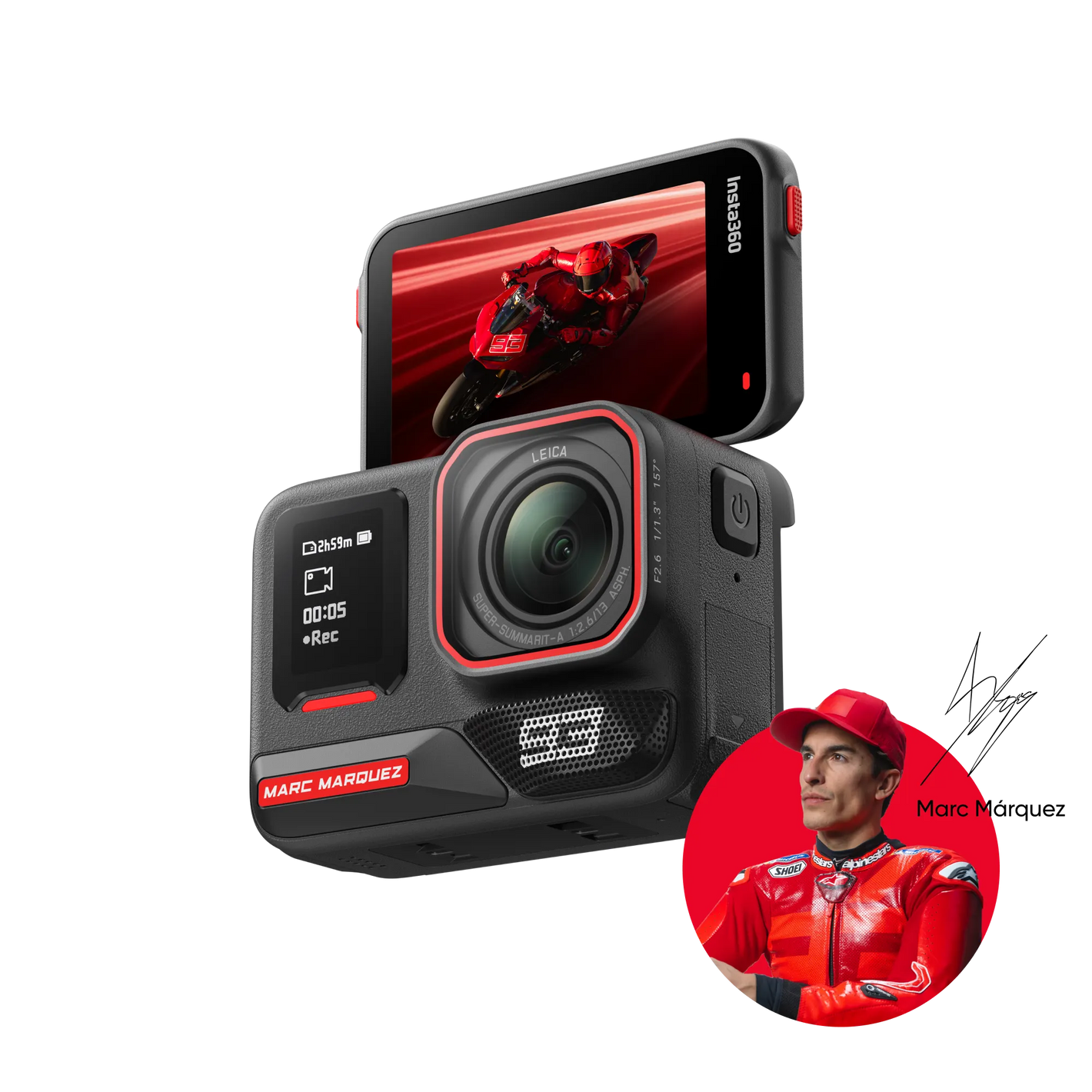 CAMARA DE ACCION ACE PRO 2 8KMM93 TODO AL ROJO MARC MARQUEZ CINSBBGA