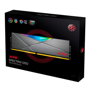 MEMORIA RAM PARA PC SPECTRIX D50 RGB 16GB DDR4 3200MHZ GRIS