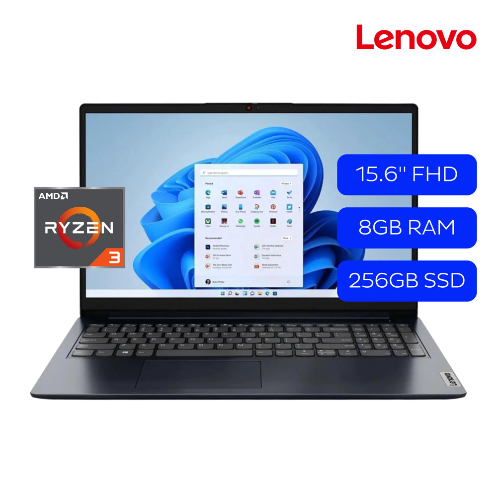 IDEAPAD 1 15AMN7 RYZEN 3 7320U 8GB RAM 256GB SSD 15.6P W11 S ABYSS BLUE