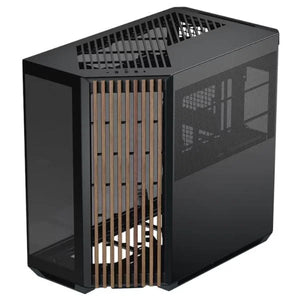 CASE V1-W-BK-V1 MID TOWER SIN VENTILACIÓN INCLUIDA CON VIDRIO TEMPLADO BLACK