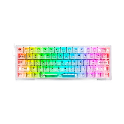 TECLADO GAMING RGB FIZZ K617CT MECANICO INGLES SWITCH ROJO BLANCO