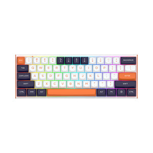 TECLADO GAMING RGB FIDD K683WBO MECANICO ALAMBRICO INGLES NEGRO/BLANCO/NARANJA