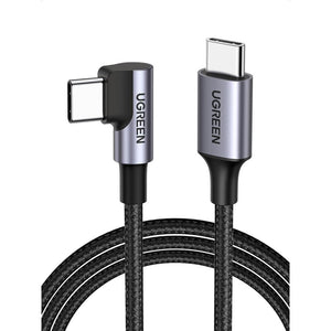 CABLE USB-C A USB-C ANGULO RECTO US255 60W 1M