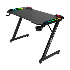 MUEBLE GAMING GD3 RGB ACERO CON POSAVASOS Y SOPORTE PARA AUDIFONOS