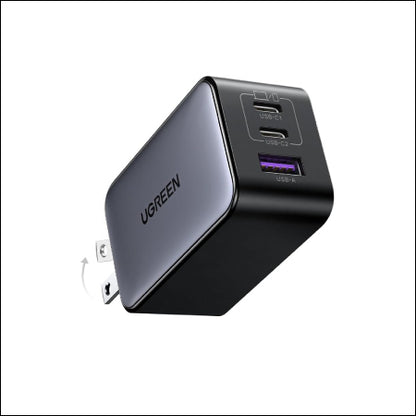 ADAPTADOR DE CORRIENTE 2 USB-C + 1 USB-A CARGA RAPIDA 65W CD244