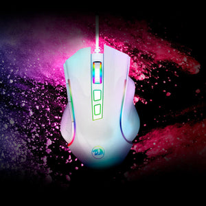 MOUSE REDRAGON GAMING GRIFFIN USB BLANCO RGB M607 DPI 800-7200