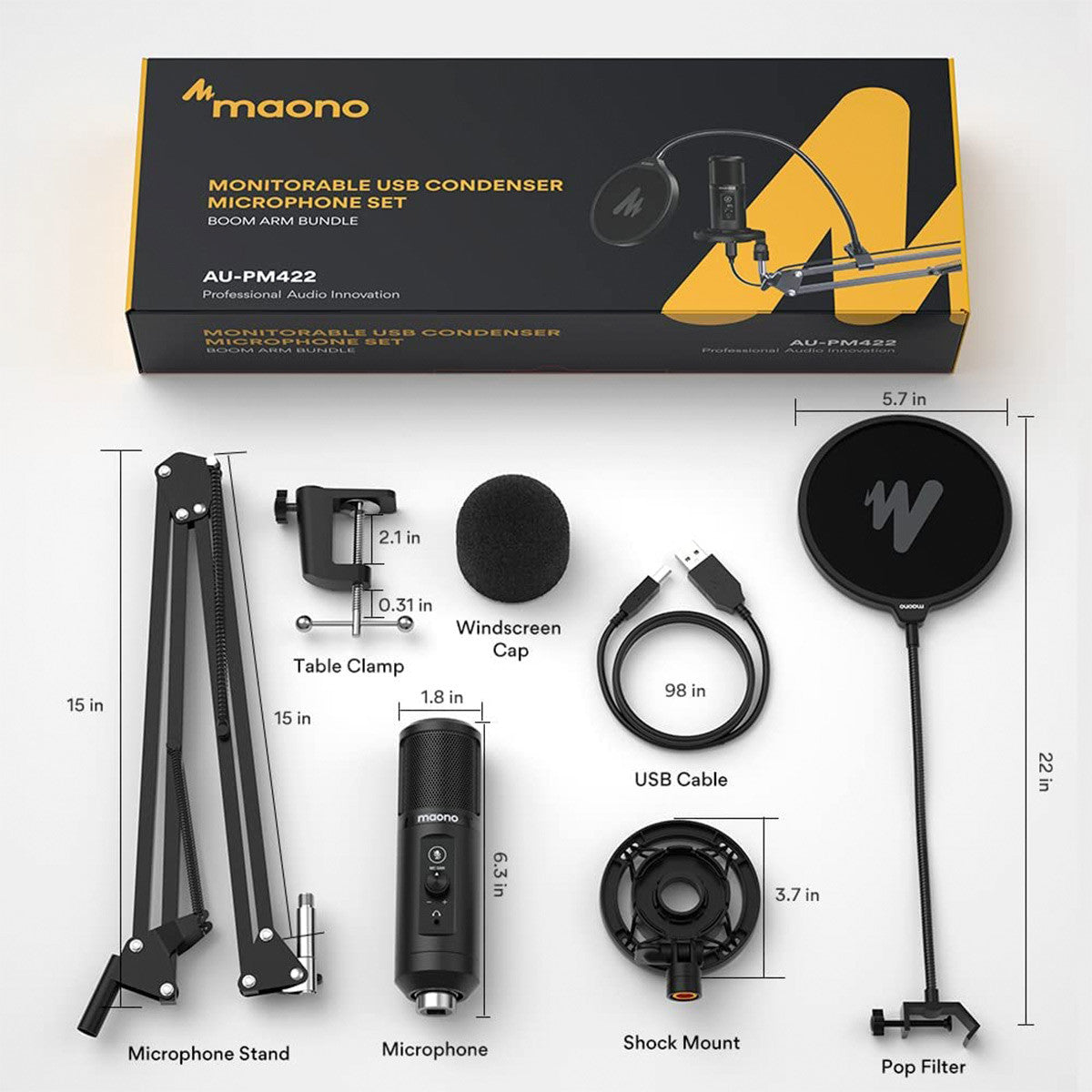 MICROFONO USB 60HZ AU-PM422