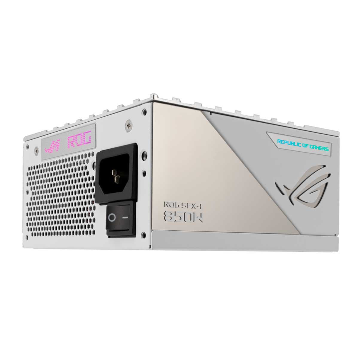 FUENTE DE PODER ROG LOKI 850W PLATINUM WHITE EDITION ATX 3.0 80 PLUS AURA SYNC 330116