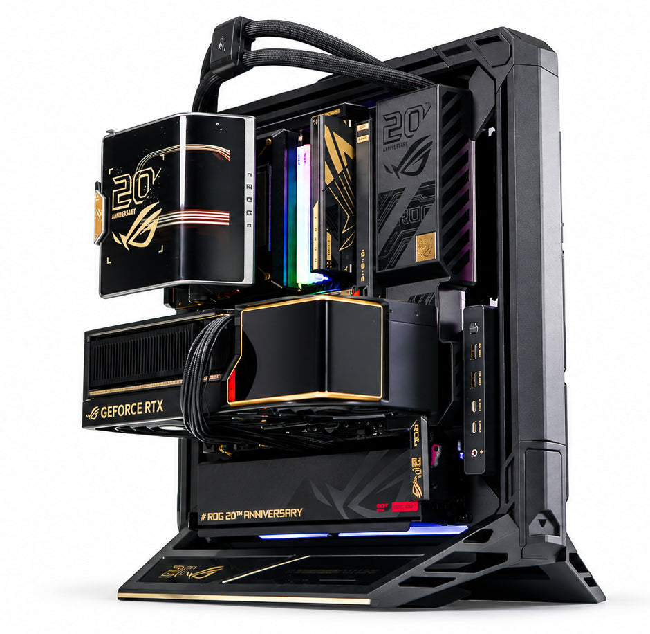 PC GAMING ASUS ROG 20TH ANNIVERSARY EDITION RYZEN 9 9950X3D 64GB RAM 2TB SSD RTX 5090 32GB GDDR7 1600W W11 PRO