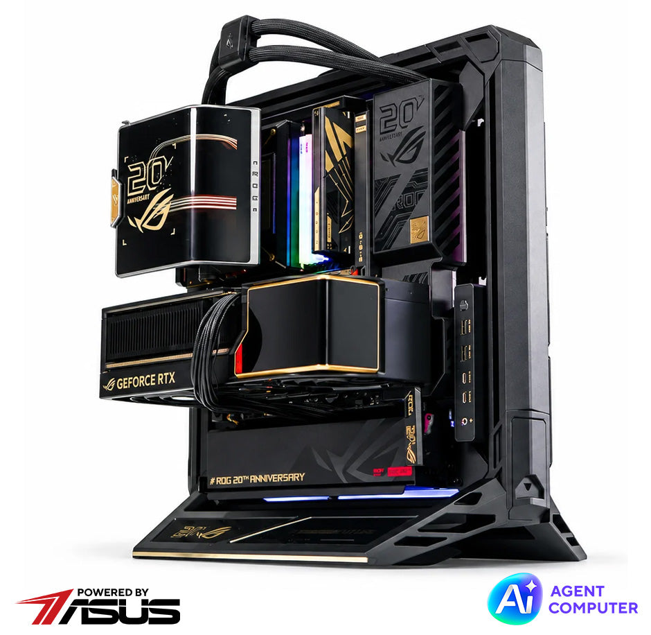 PC GAMING ASUS ROG 20TH ANNIVERSARY EDITION RYZEN 9 9950X3D 64GB RAM 2TB SSD RTX 5090 32GB GDDR7 1600W W11 PRO