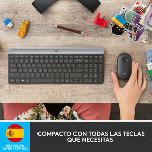 TECLADO Y MOUSE INALAMBRICO NEGRO MK470