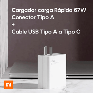 CUBO DE CARGA CON CABLE TYPE A 67W BHR6033US-SZ