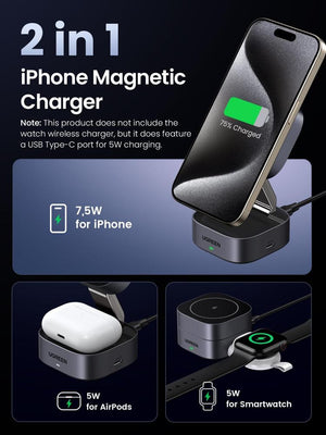 BASE DE CARGA MAGNETICA 2IN1 WIRELESS W526