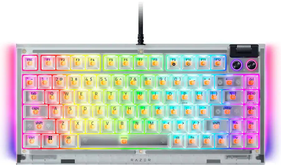 TECLADO BLACKWIDOW V4 75% PHANTOM WHITE EDITION RZ03-05003600-R3U1