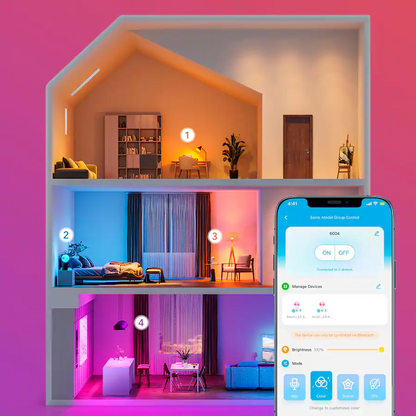 KIT DE BOMBILLO SMART LED 2 PACK RGB H6004