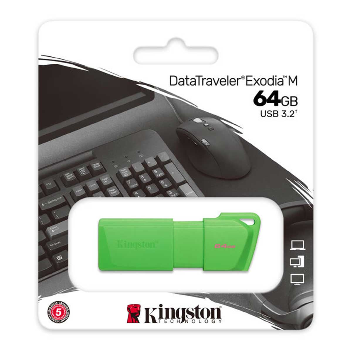 MEMORIA USB DATA TRAVELER EXODIA M DTXM/64GB VERDE