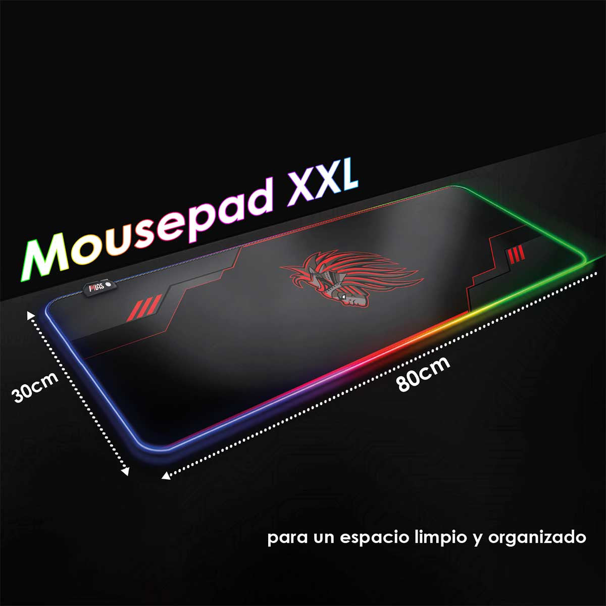 MOUSE PAD GAMING XXL RGB MP-M TECUN GAMER