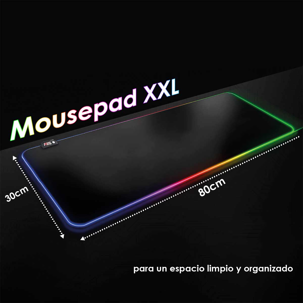 MOUSE PAD GAMING RGB XXL MP-B BLACK