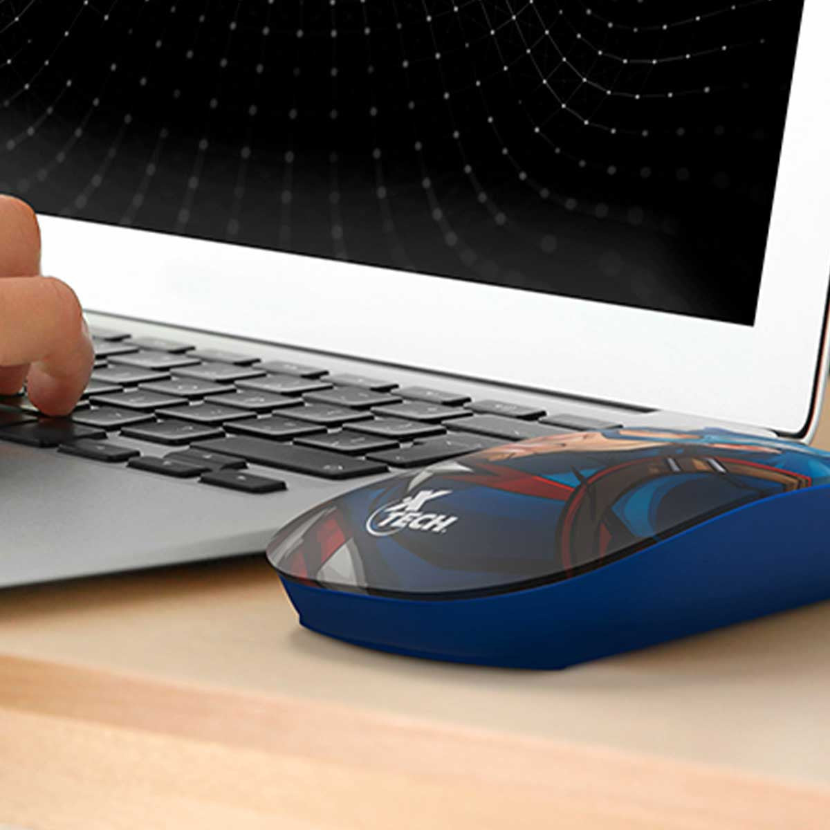 MOUSE INALAMBRICO XTM-M340CA EDICION CAPITAN AMERICA