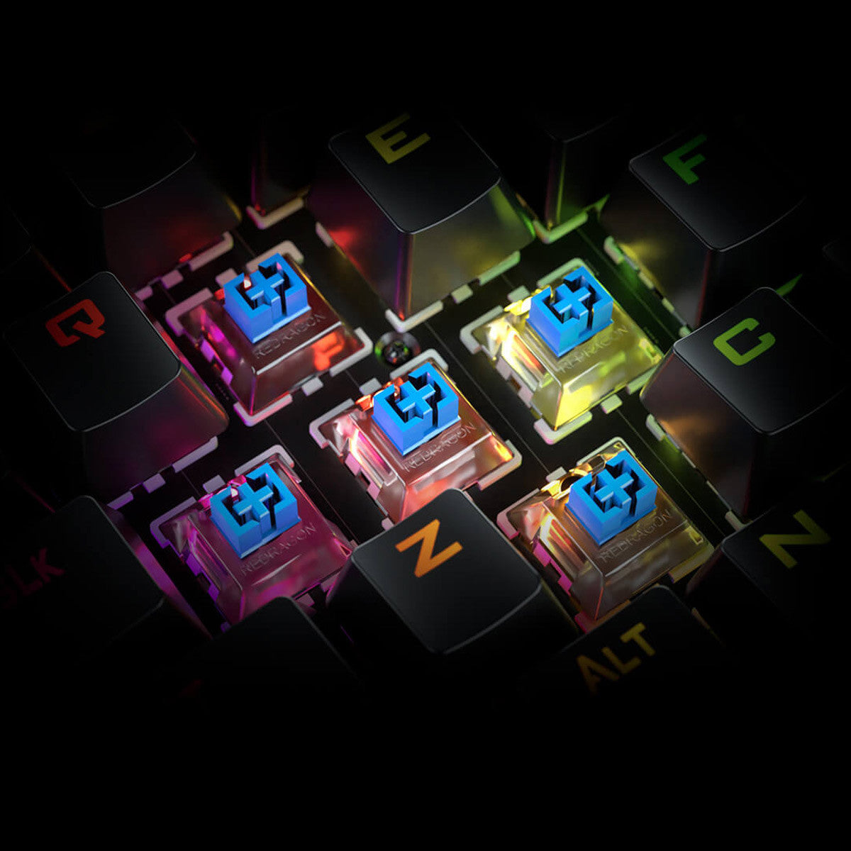 TECLADO DE UNA MANO GAMING MECANICO DITI RGB K585 - NEGRO