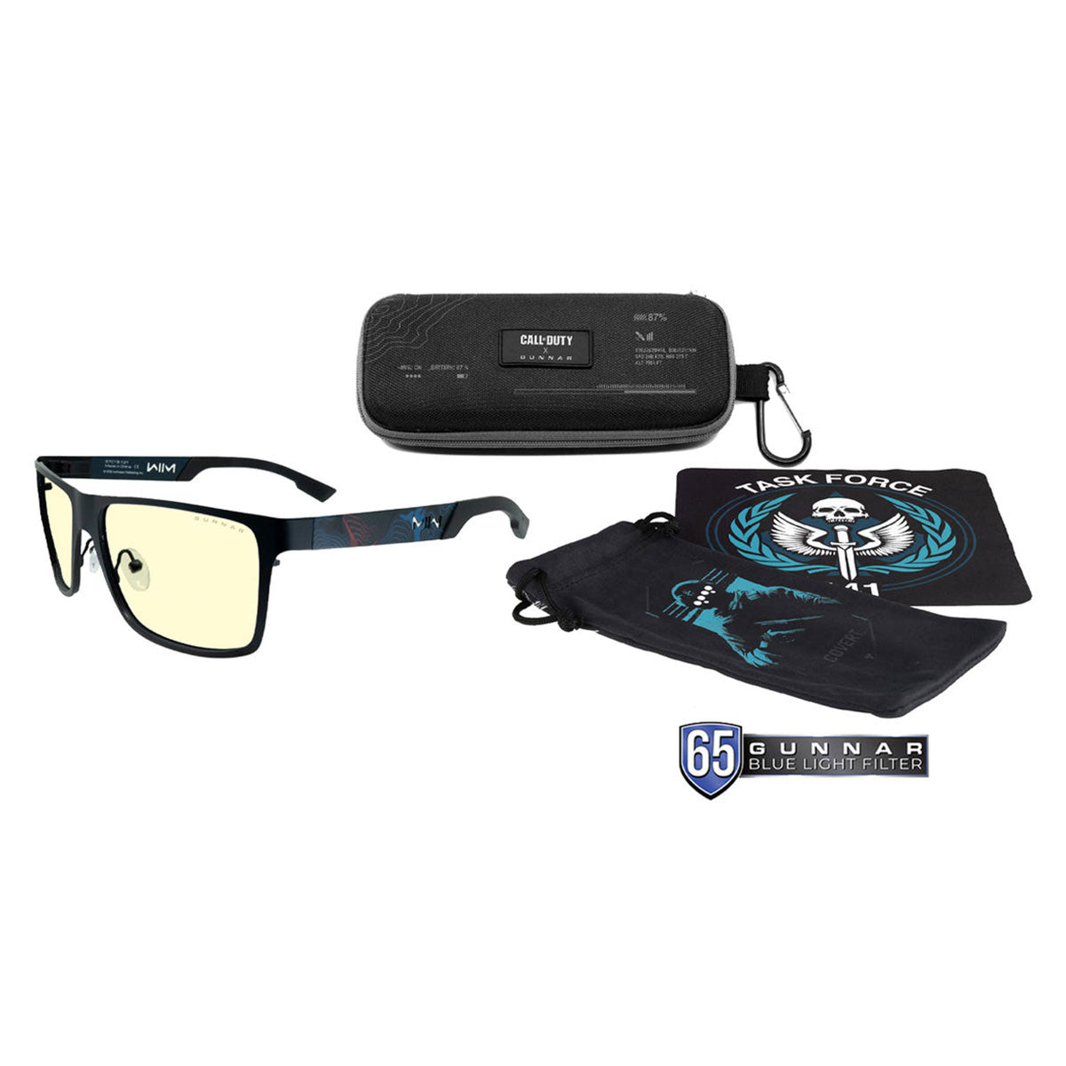 LENTES PARA JUEGOS CON PROTECCION LUZ AZUL COVERT CALL OF DUTY AMBER COV-MW201