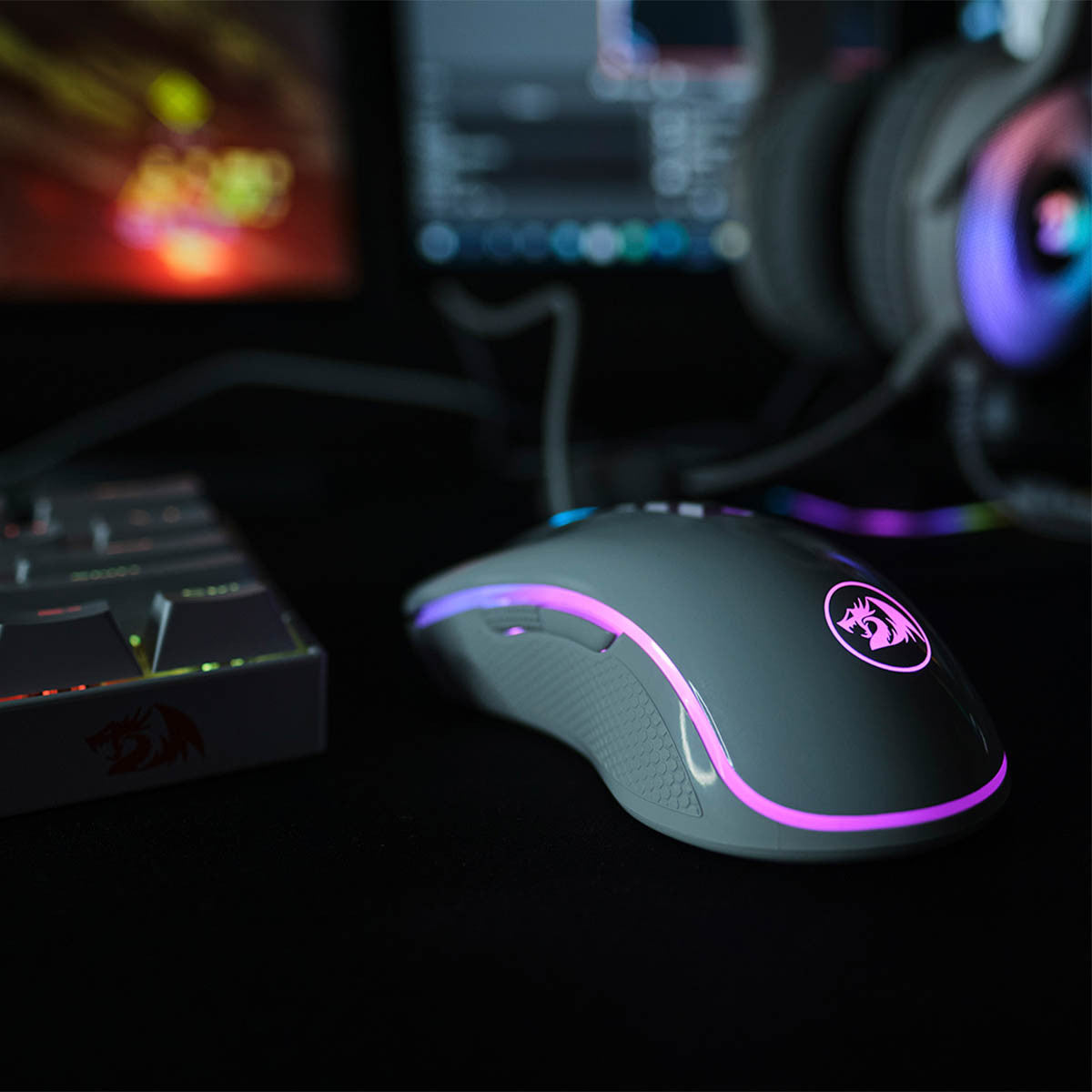 MOUSE GAMING USB COBRA RGB M711 - BLANCO