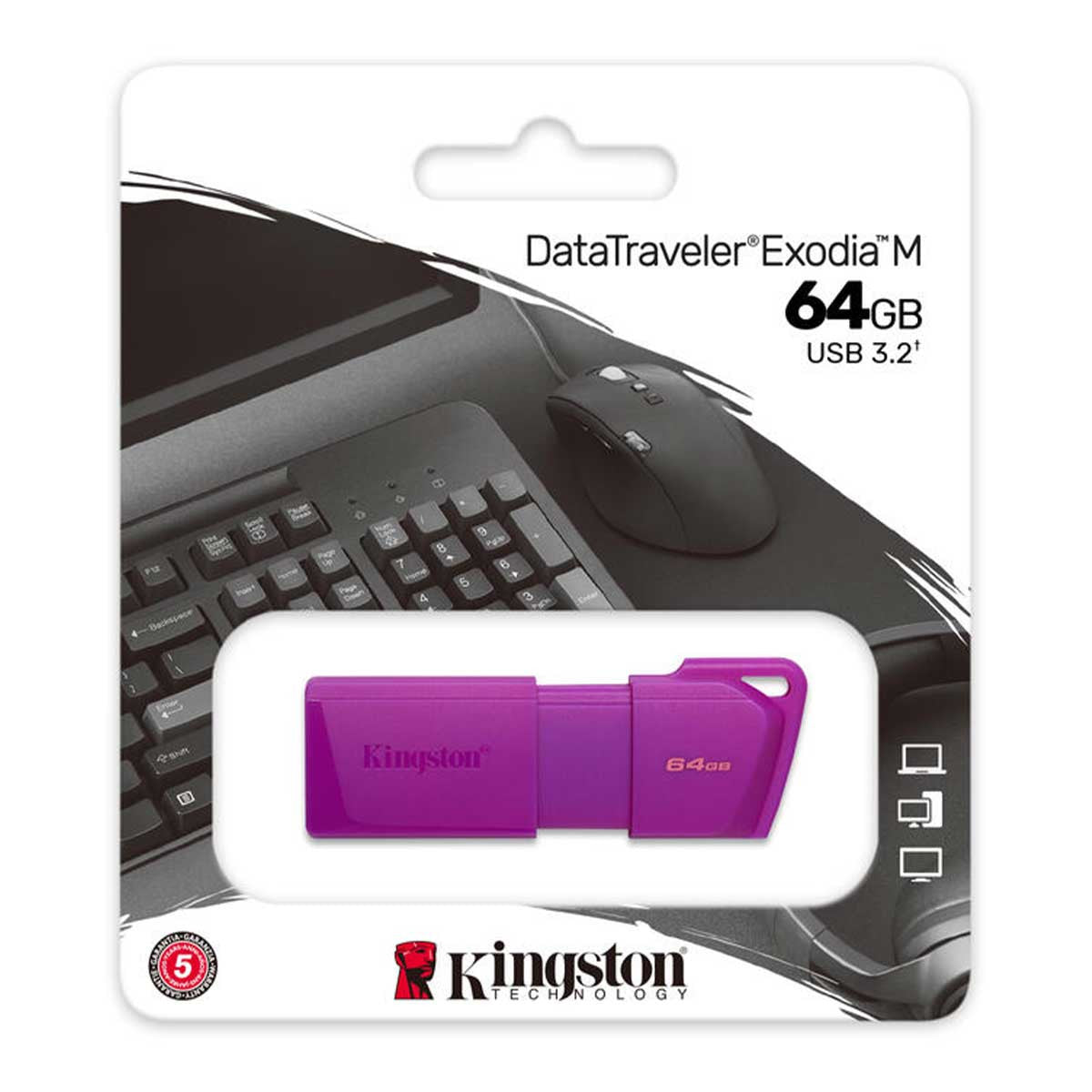 MEMORIA USB DATA TRAVELER EXODIA M DTXM/64GB MORADO