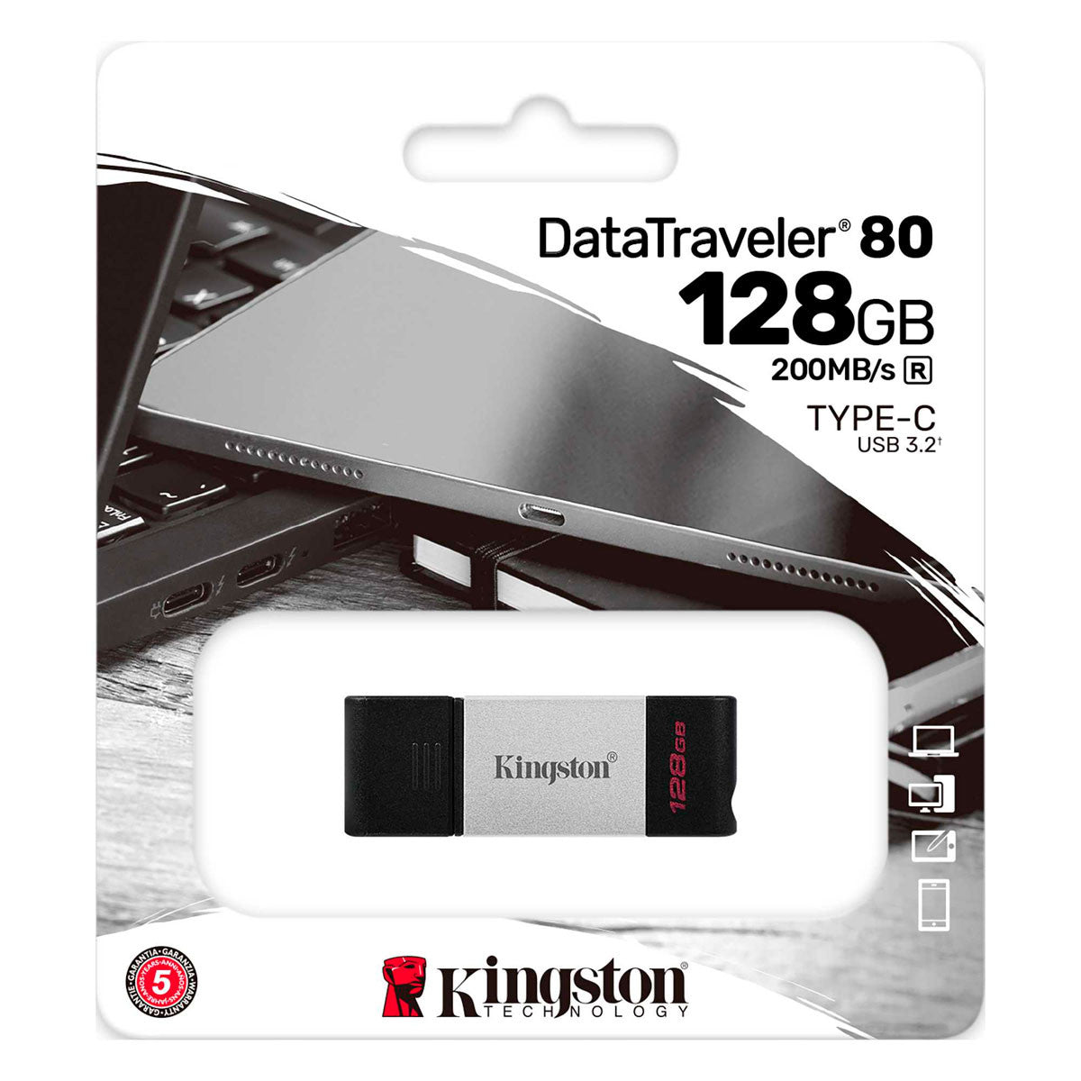 MEMORIA USB TIPO C DATATRAVELER 80 DT80/128GB