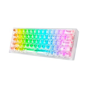 TECLADO GAMING RGB FIZZ K617CT MECANICO INGLES SWITCH ROJO BLANCO