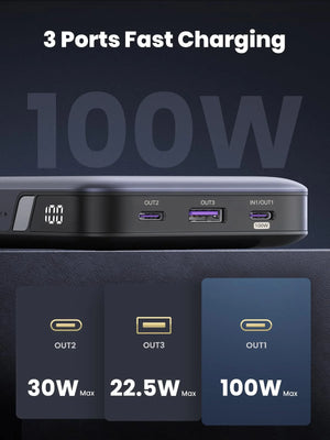 POWER BANK 20000MAH CARGA DOBLE VIA CARGA RAPIDA