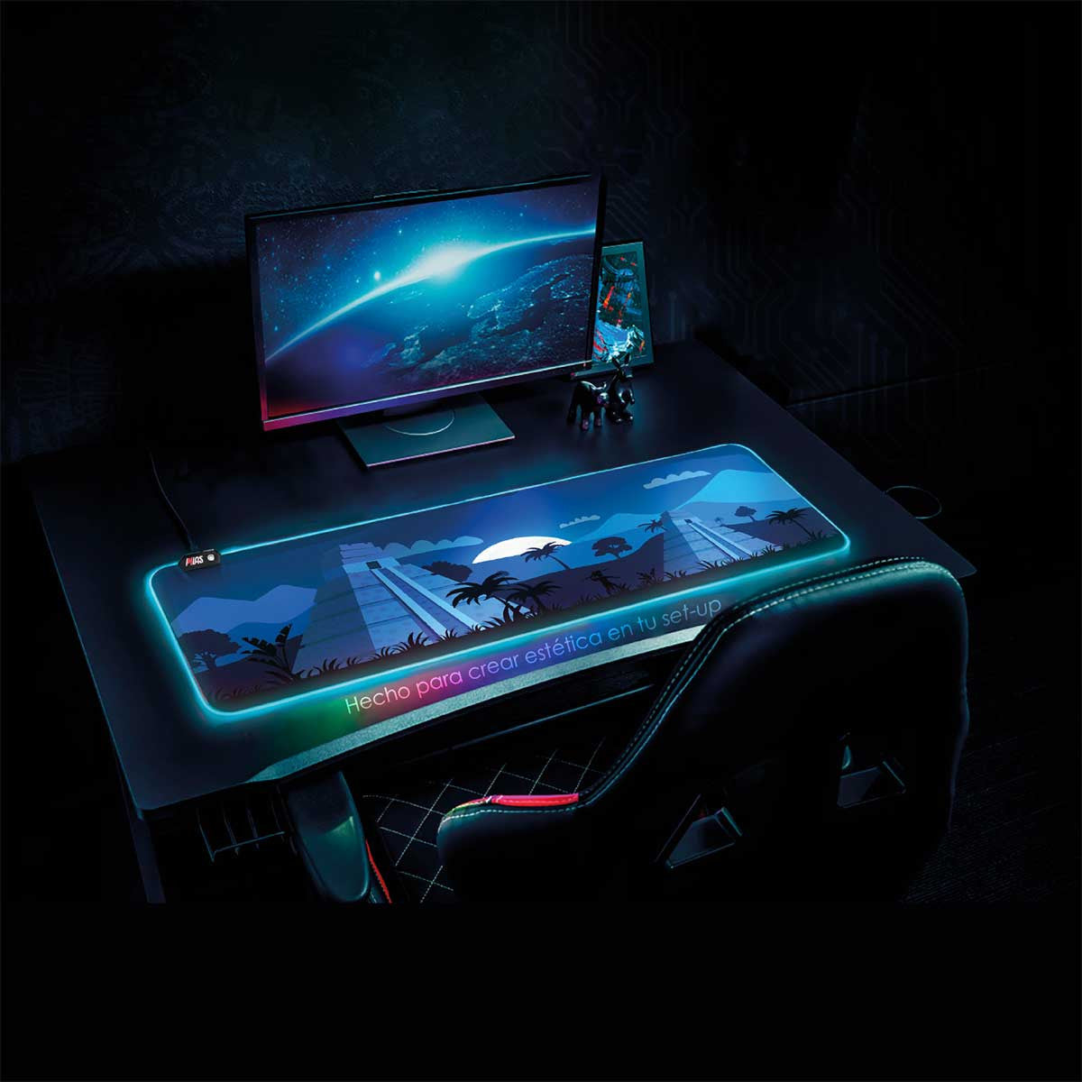 MOUSE PAD GAMING XXL RGB MP-A NOCHE DE TIKAL