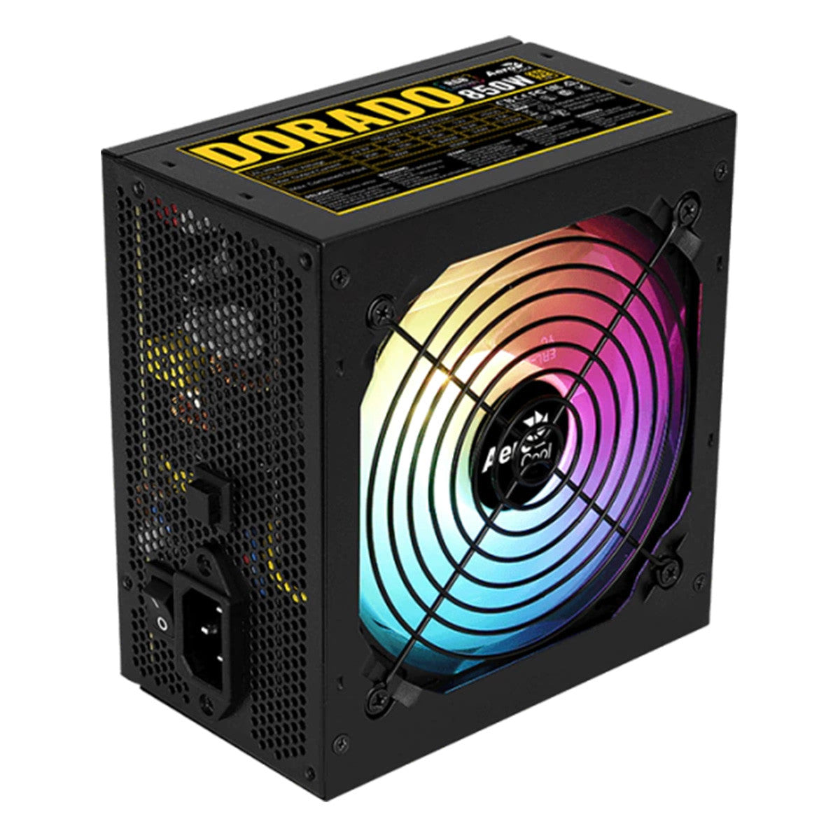 FUENTE DE PODER DORADO 850W 0 PLUS GOLD RGB