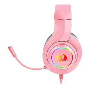 AUDIFONO REDRAGON GAMING HYLAS 3.5MM ROSA C/MICROFONO RGB H260W