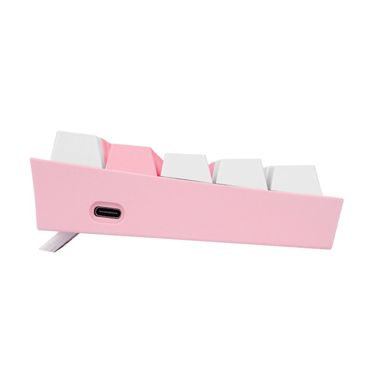 TECLADO GAMING MECANICO INALAMBRICO FIZZ PRO RGB 60% ROSA BLANCO